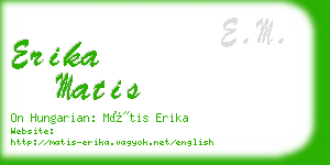 erika matis business card